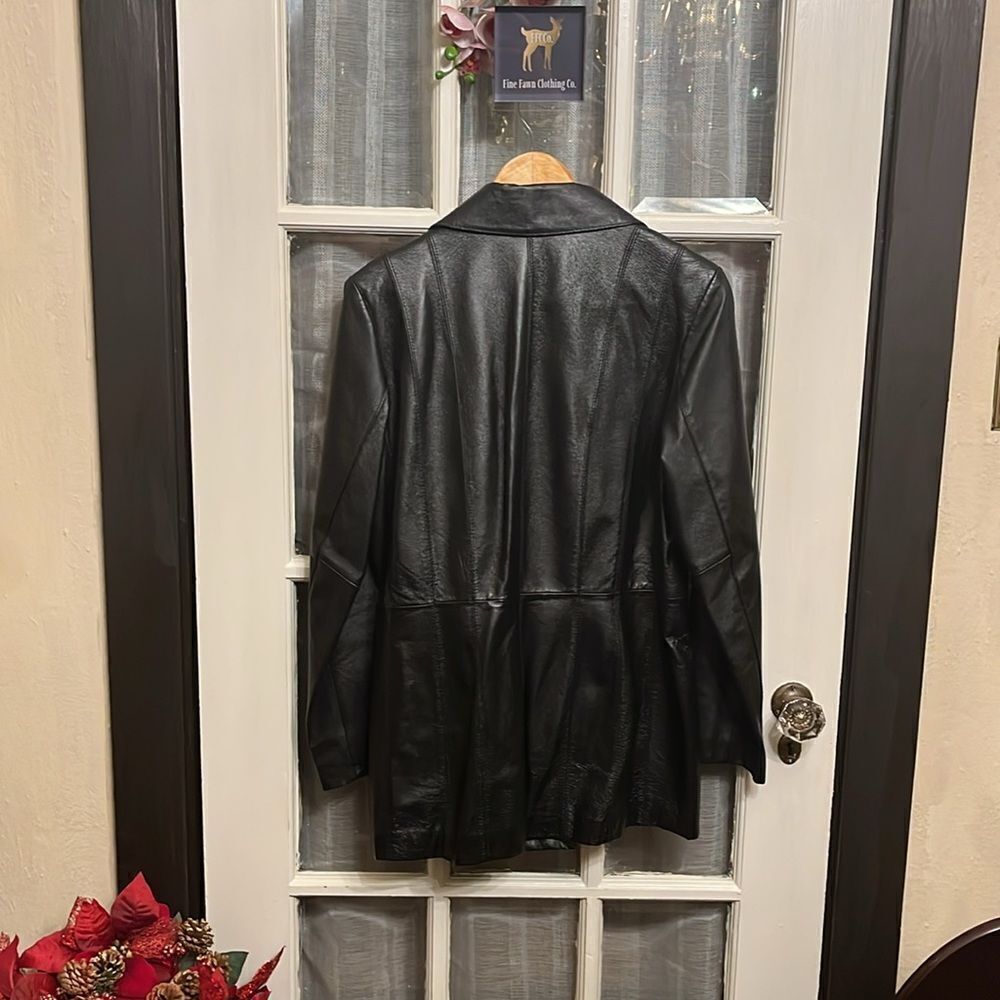 Leather Structured Jacket - Picture 6 of 14